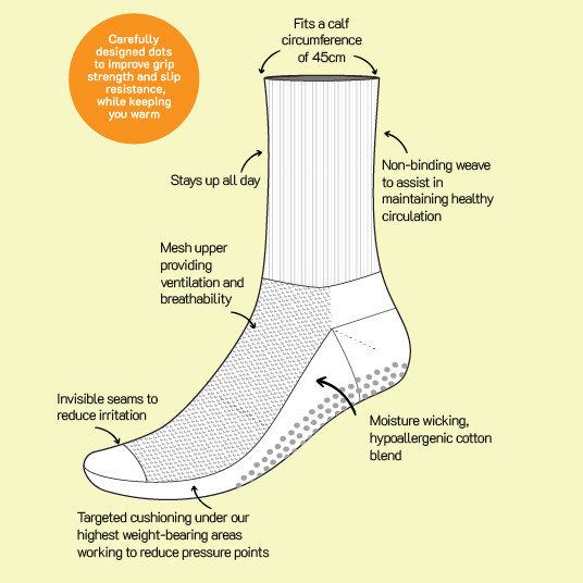 Premium Grip Socks Australia | Buy Grip Socks | Diafeetez