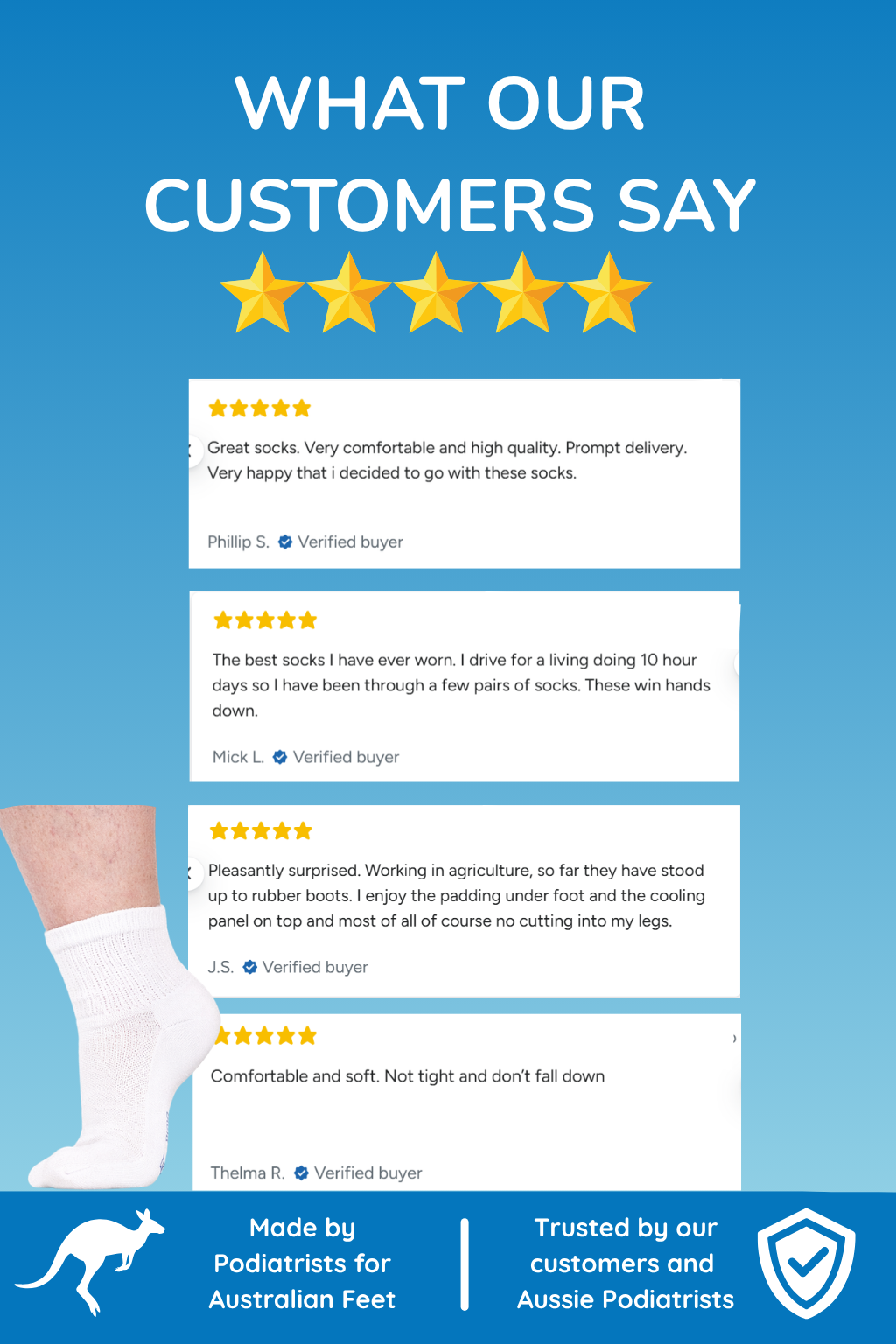 Extra Stretch Diabetic Friendly Socks | Below The Knee Length