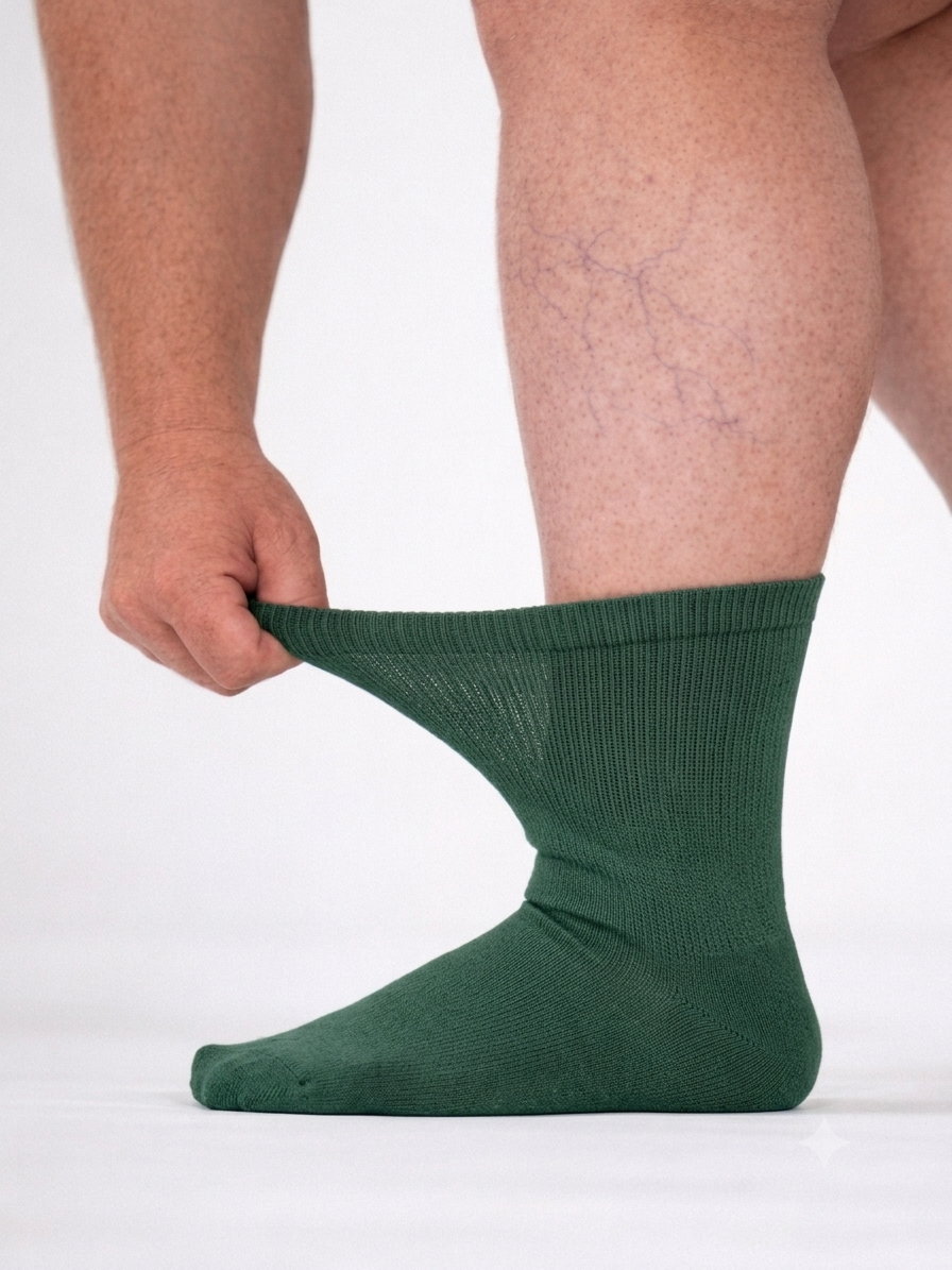 Merino Wool Diabetic Friendly Socks | Crew Length