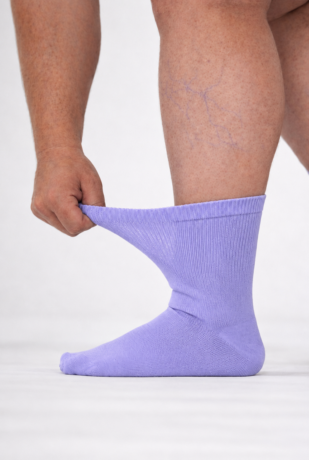 Extra Stretch Diabetic Friendly Socks  | Crew Length