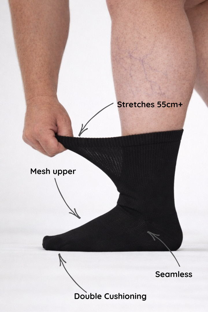 Shop Extra Stretch Socks in AUS | Ultimate Comfort Socks – Diafeetez